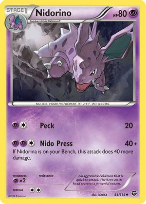Nidorino 44/114 - XY  Steam Siege - Poke-Collect