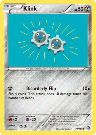 Klink 71/114 - XY  Steam Siege Reverse Holofoil - Poke-Collect