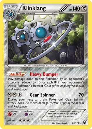 Klinklang 73/114 - XY  Steam Siege Reverse Holofoil - Poke-Collect