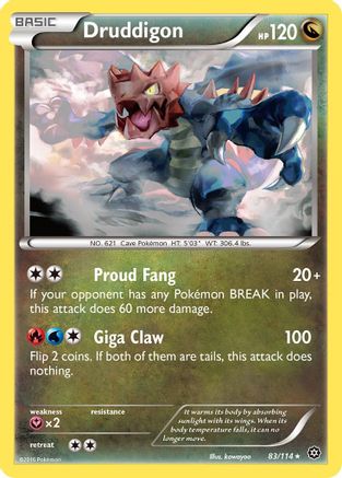 Druddigon 83/114 - XY  Steam Siege Reverse Holofoil - Poke-Collect