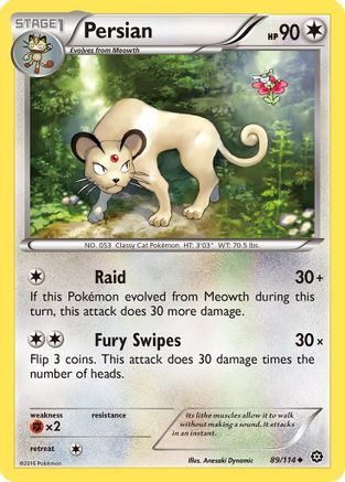 Persian 89/114 - XY  Steam Siege - Poke-Collect