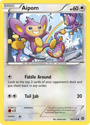 Aipom 90/114 - XY  Steam Siege Reverse Holofoil - Poke-Collect