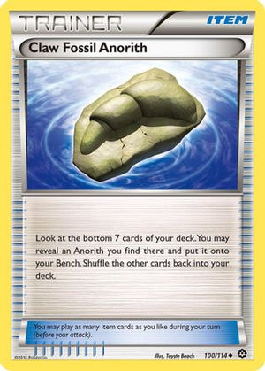 Claw Fossil Anorith 100/114 - XY  Steam Siege Reverse Holofoil - Poke-Collect