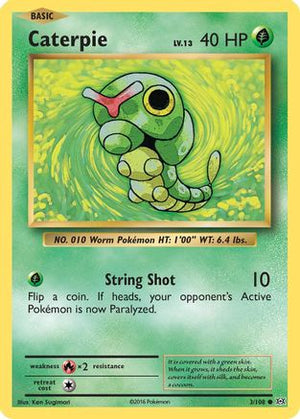 Caterpie 3/108 - XY  Evolutions Reverse Holofoil - Poke-Collect