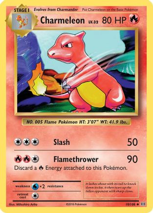 Charmeleon 10/108 - XY  Evolutions Reverse Holofoil - Poke-Collect
