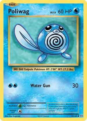 Poliwag 23/108 - Evolutions Reverse Holofoil