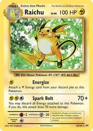 Raichu 36/108 - XY  Evolutions Holofoil - Poke-Collect