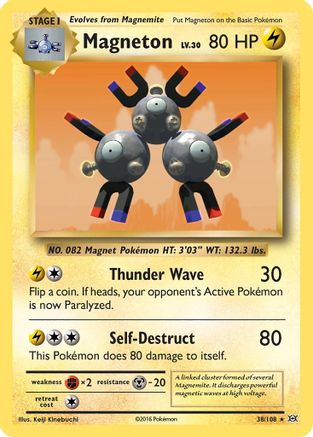 Magneton 38/108 - XY  Evolutions Reverse Holofoil - Poke-Collect