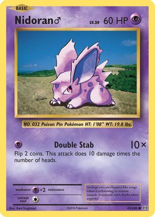 Nidoran M 43/108 - XY  Evolutions - Poke-Collect