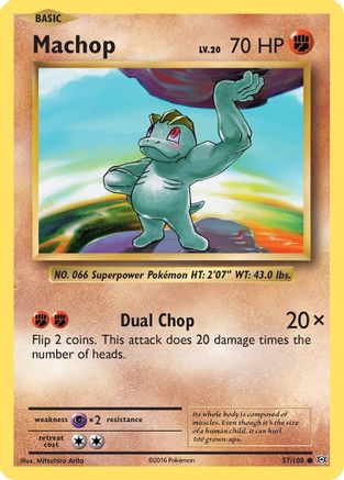 Machop 57/108 - XY  Evolutions Reverse Holofoil - Poke-Collect