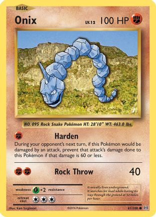 Onix 61/108 - XY  Evolutions Reverse Holofoil - Poke-Collect