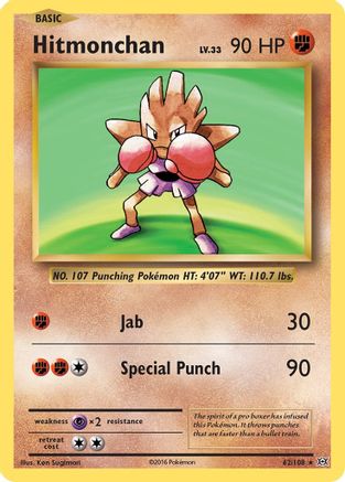 Hitmonchan 62/108 - XY  Evolutions Holofoil - Poke-Collect