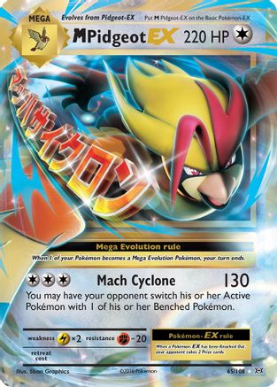 M Pidgeot EX 65/108 - XY  Evolutions Holofoil - Poke-Collect