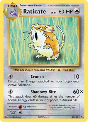 Raticate 67/108 - Evolutions Reverse Holofoil