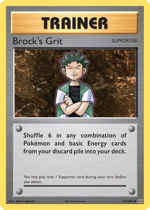 Brock's Grit 74/108 - XY  Evolutions Reverse Holofoil - Poke-Collect