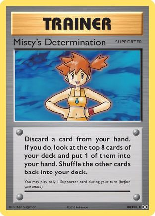 Misty's Determination 80/108 - XY  Evolutions Reverse Holofoil - Poke-Collect