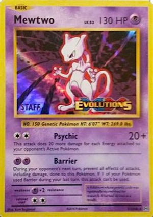 Mewtwo - 51/108 (Prerelease) [Staff] 51 - XY Promos Holofoil - Poke-Collect