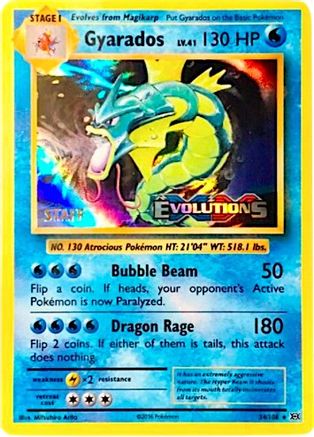 Gyarados - 34/108 (Prerelease) [Staff] 34 - XY Promos Holofoil - Poke-Collect