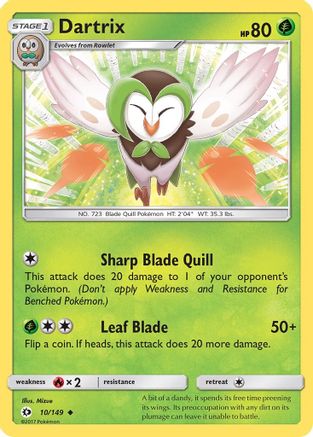 Dartrix 10/149 - SM Base Set - Poke-Collect