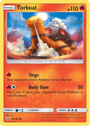 Torkoal 23/149 - Sun & Moon Reverse Holofoil - Poke-Collect