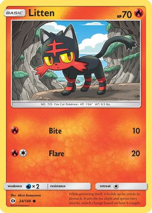 Litten 24/149 - SM Base Set - Poke-Collect