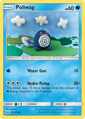 Poliwag 30/149 - SM Base Set Reverse Holofoil - Poke-Collect