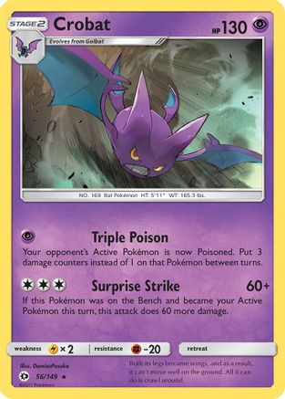 Crobat 56/149 - SM Base Set Holofoil - Poke-Collect