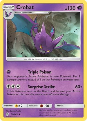 Crobat 56/149 - SM Base Set Holofoil - Poke-Collect