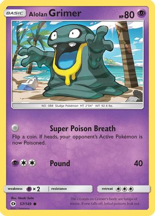 Alolan Grimer 57/149 - SM Base Set Reverse Holofoil - Poke-Collect