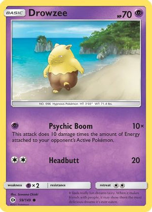 Drowzee 59/149 - SM Base Set Reverse Holofoil - Poke-Collect