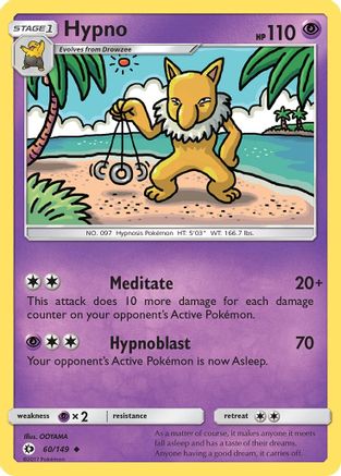 Hypno 60/149 - SM Base Set - Poke-Collect