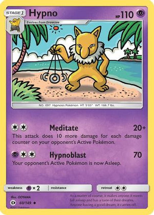 Hypno 60/149 - SM Base Set Reverse Holofoil - Poke-Collect