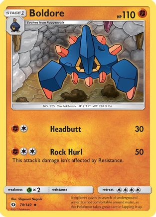Boldore 70/149 - SM Base Set - Poke-Collect