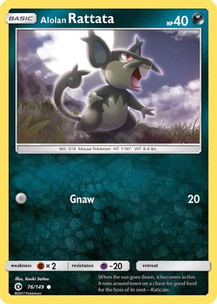 Alolan Rattata 76/149 - SM Base Set - Poke-Collect