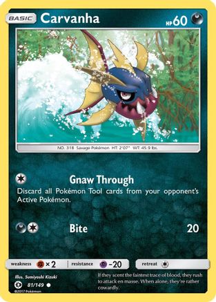 Carvanha 81/149 - SM Base Set - Poke-Collect