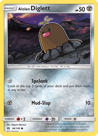 Alolan Diglett 86/149 - SM Base Set - Poke-Collect