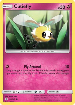Cutiefly 92/149 - SM Base Set - Poke-Collect