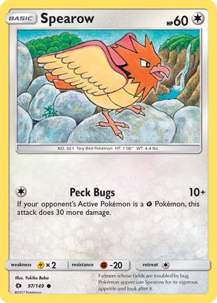 Spearow 97/149 - Sun & Moon Reverse Holofoil - Poke-Collect