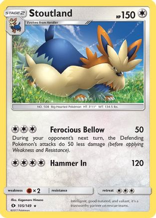 Stoutland 105/149 - Sun & Moon - Poke-Collect