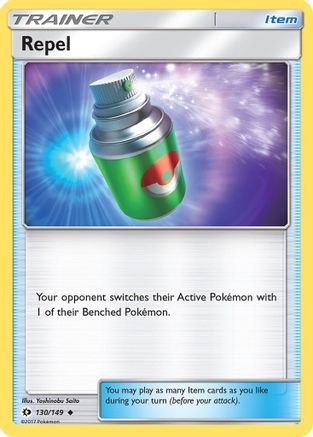 Repel 130/149 - SM Base Set Reverse Holofoil - Poke-Collect