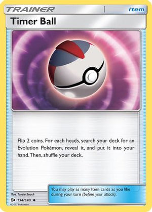 Timer Ball 134/149 - Sun & Moon Reverse Holofoil - Poke-Collect