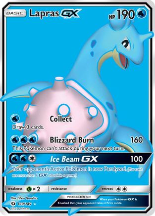 Lapras GX (Full Art) 139/149 - SM Base Set Holofoil - Poke-Collect