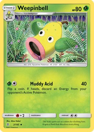 Weepinbell 2/145 - Guardians Rising - Poke-Collect