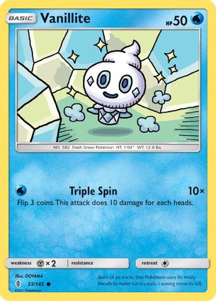 Vanillite 33/145 - Guardians Rising - Poke-Collect