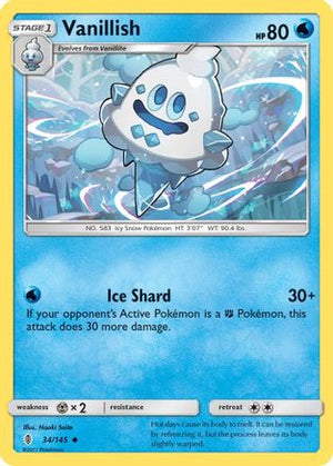Vanillish 34/145 - Guardians Rising - Poke-Collect
