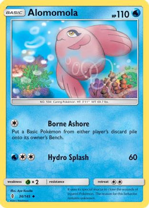 Alomomola 36/145 - SM  Guardians Rising Reverse Holofoil - Poke-Collect