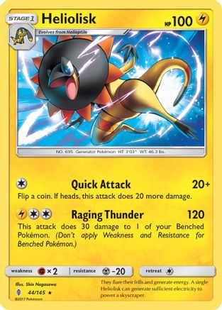 Heliolisk 44/145 - SM  Guardians Rising - Poke-Collect