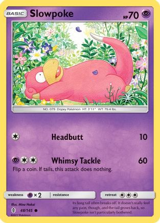 Slowpoke 48/145 - Guardians Rising Reverse Holofoil - Poke-Collect