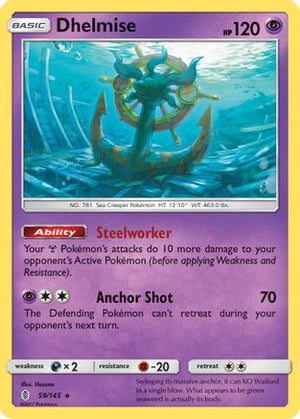 Dhelmise 59/145 - SM  Guardians Rising Holofoil - Poke-Collect