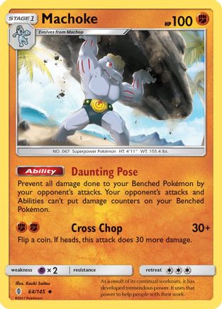 Machoke 64/145 - SM  Guardians Rising Reverse Holofoil - Poke-Collect